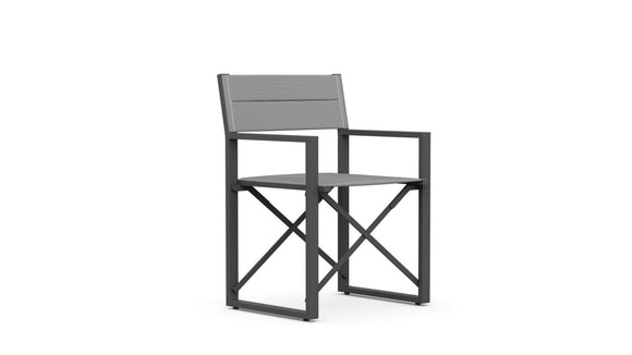 Amalfi Directors Chair x4 - Charcoal