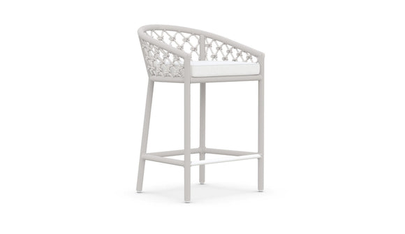 Amelia Counter Stool Sand + Polar Cushion
