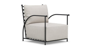 Athens High Back Club Chair + Linen Cushion