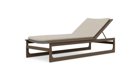 Cozumel Chaise Lounge Bronze + Cashew Cushion