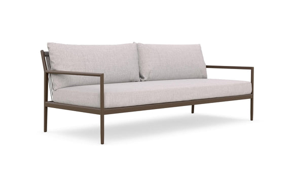 Madeira 3 Seat Sofa Bronze + Fawn Cushion
