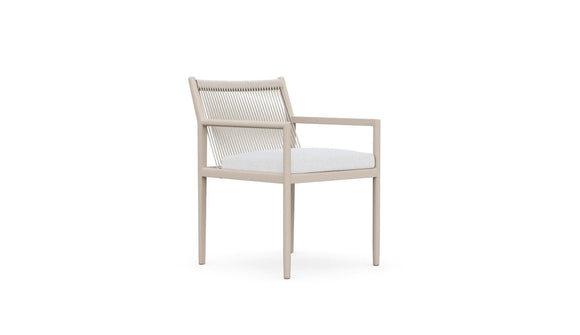 Madeira Dining Chair Ivory + Polar Cushion