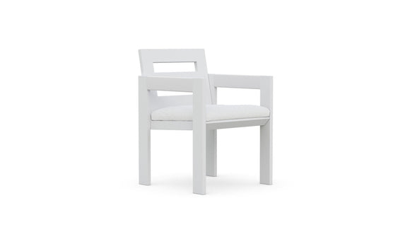 Mykonos Dining Chair White x 2 + Polar Cushion