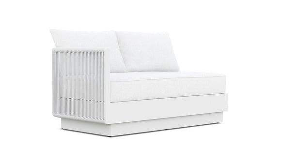 Porto Ottoman White + Cloud Cushion