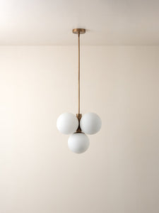 Boule pendant / Aged brass
