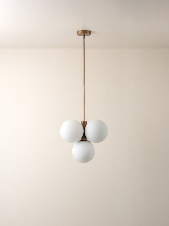 Boule pendant / Aged brass