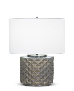 Emerald Table Lamp / Off-White Cotton Shade