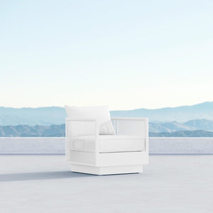 Porto Club Chair - White + Cloud Cushion