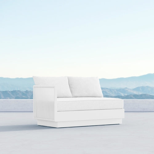 Porto Left Arm Sofa - White + Cloud Cushion