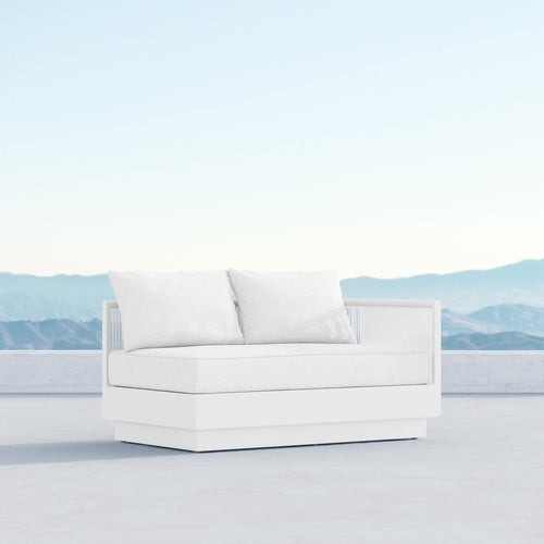 Porto Right Arm Sofa - White + Cloud Cushion