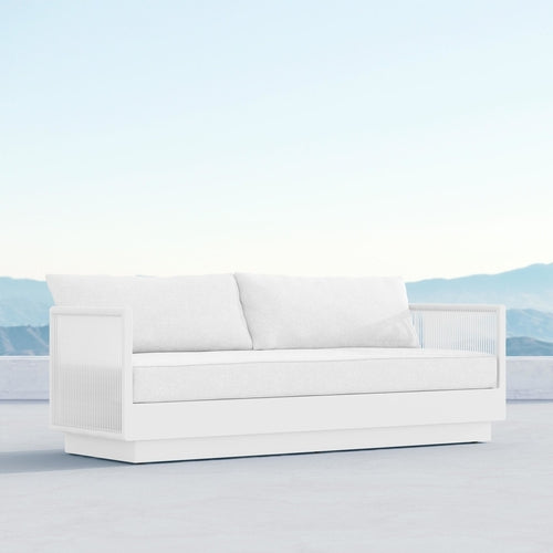 Porto 3 Seat Sofa - White + Cloud Cushion