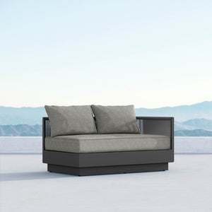 Porto Right Arm Sofa - Charcoal + Fog Cushion