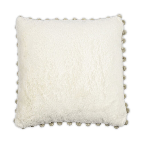 Bunny Pom Pom Cream 22x22 Pillow