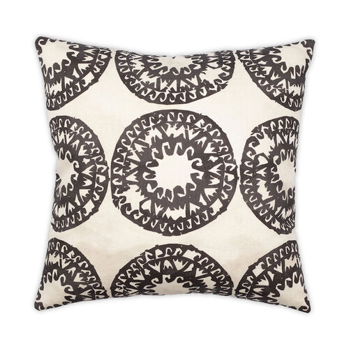 Mandala White/Black 22x22 Pillow
